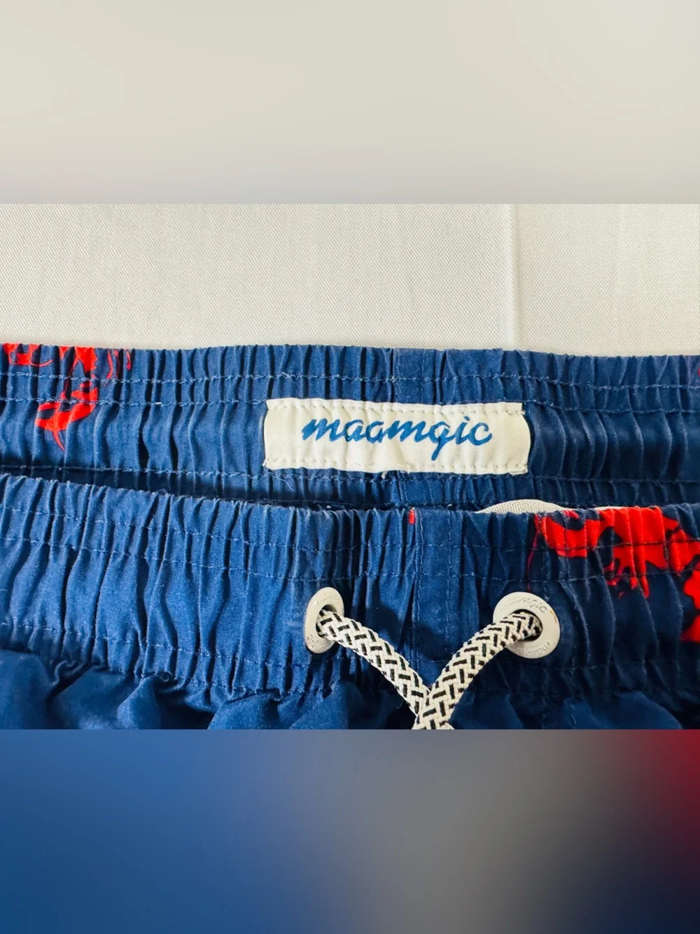 Maamjic Men’s Blue Lobster Swim Trunks